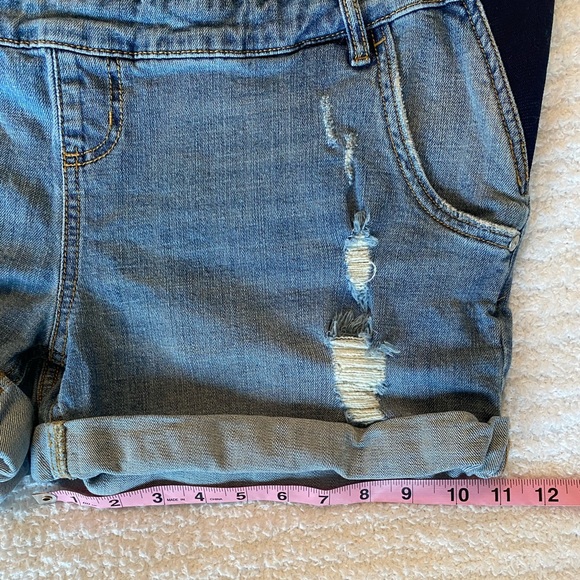 Maternity distressed short-alls - Picture 5 of 9